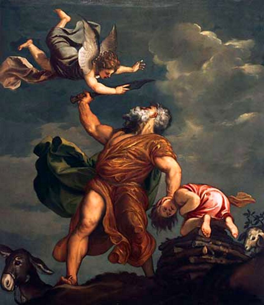 Abraham bringt Isaak als Menschenopfer